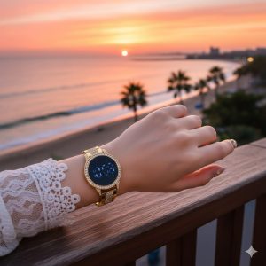 Stylish Led display watch in rose gold color